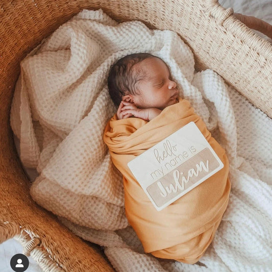 Personalized Engraved Hello My Name Is Sign Birch Bar + Co.