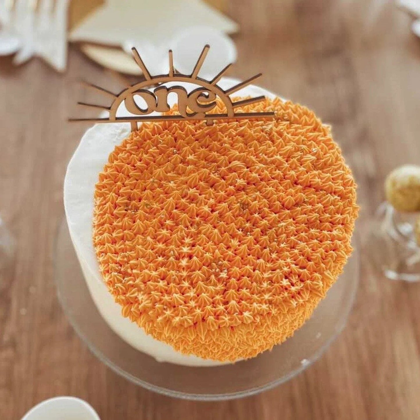 Sun First Birthday Wood Cake Topper Birch Bar + Co.