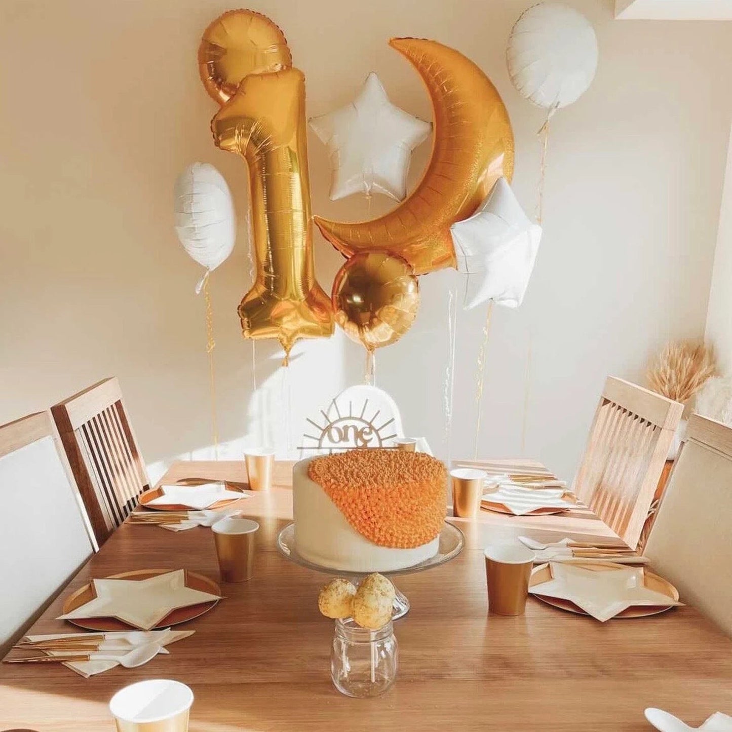 Sun First Birthday Wood Cake Topper Birch Bar + Co.
