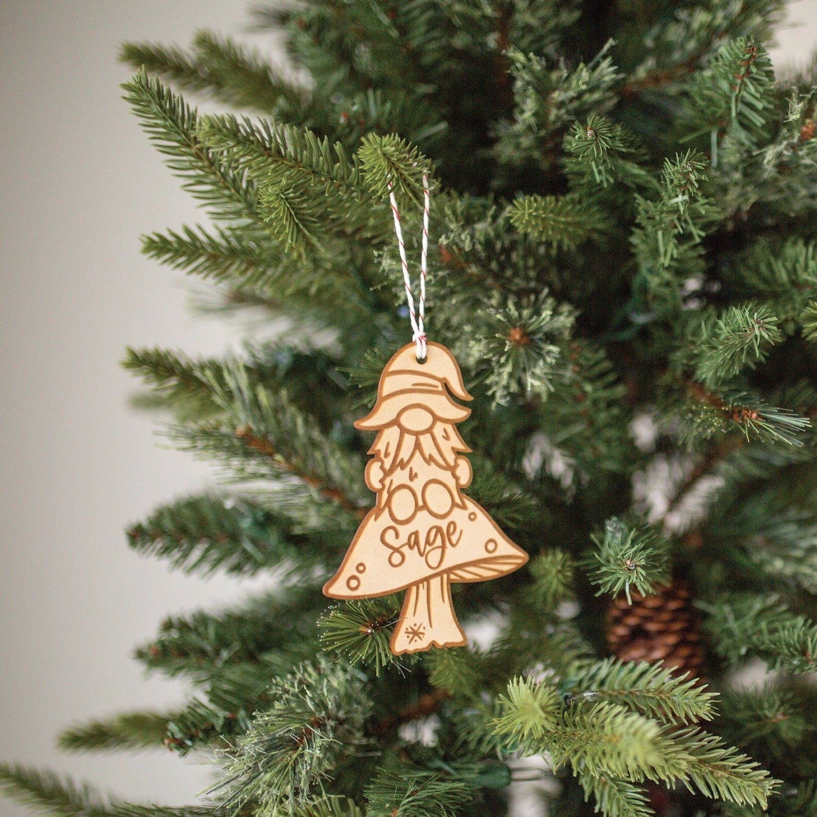 Gnome Mushroom Holiday Ornament Birch Bar + Co.