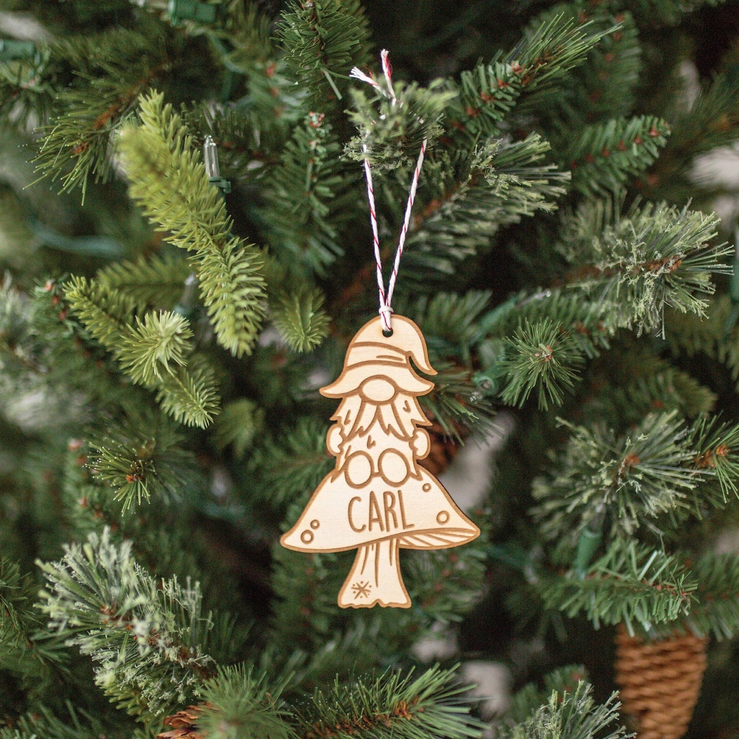 Gnome Mushroom Holiday Ornament Birch Bar + Co.
