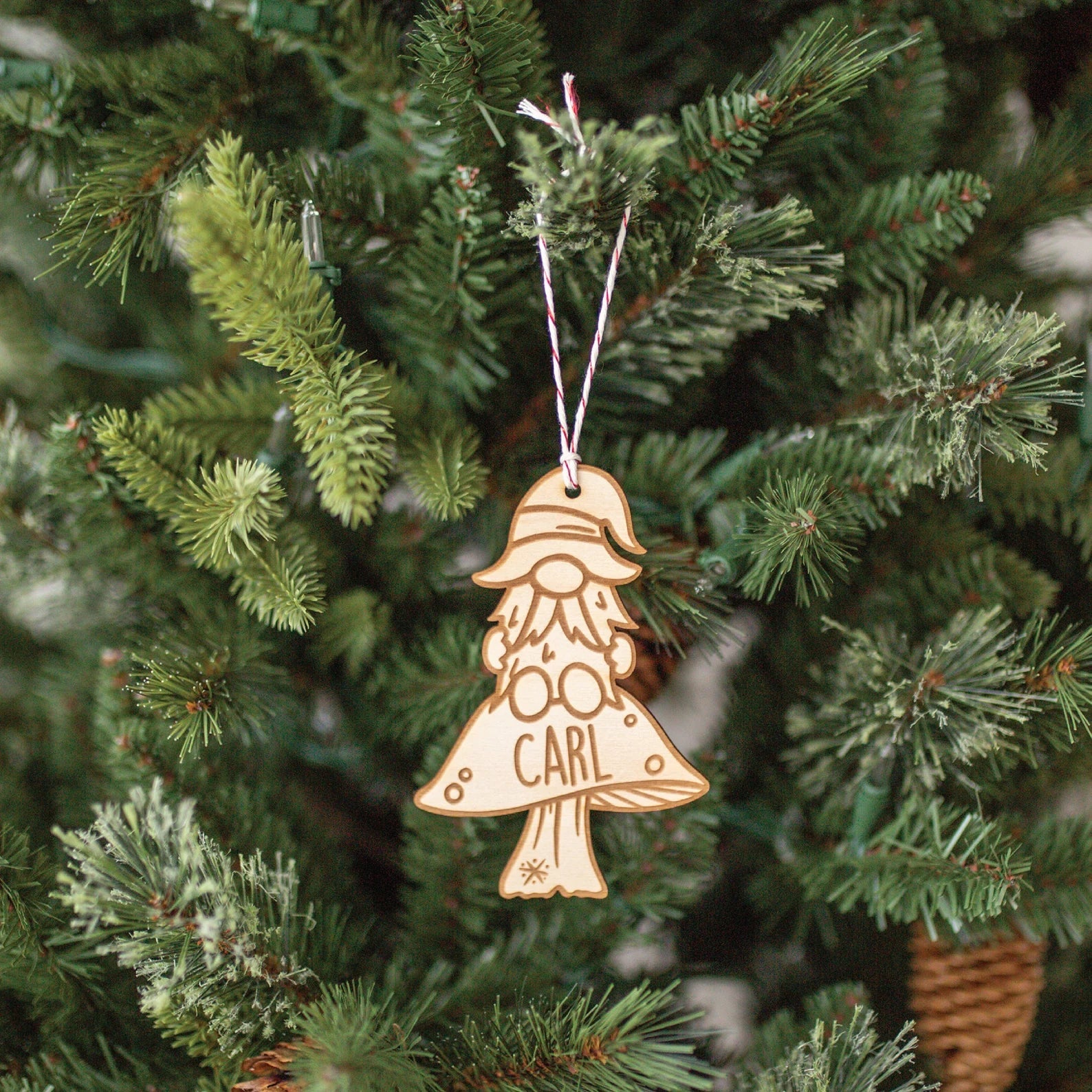 Gnome Mushroom Holiday Ornament Birch Bar + Co.