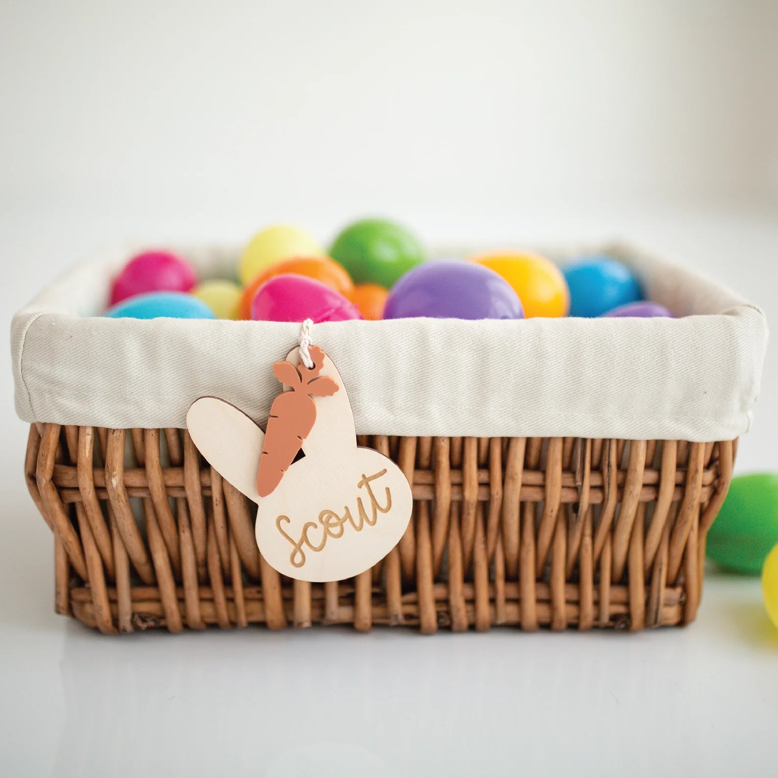 Personalized Bunny Hang Tag with Carrot Birch Bar + Co.