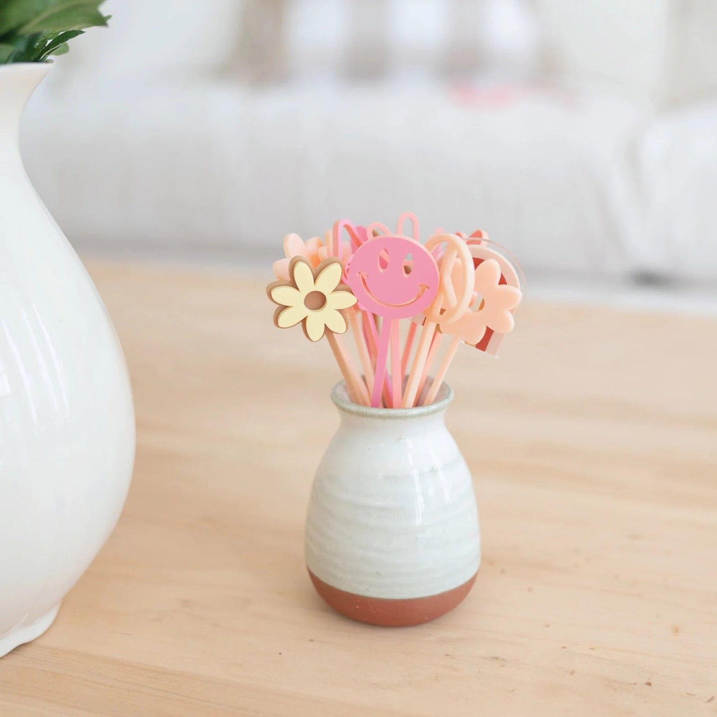 Daisy Acrylic Swizzle Sticks Birch Bar + Co.