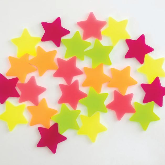 Extra Neon Star Tokens for Reward Jars Birch Bar + Co.