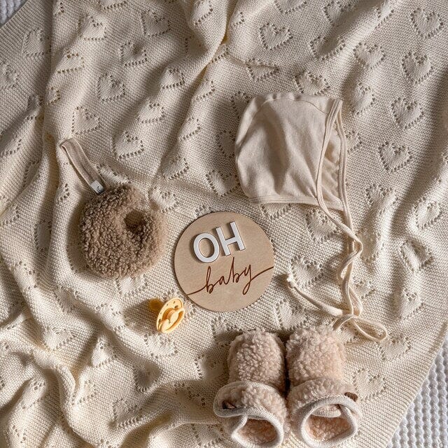 Oh Baby Announcement Plaque Birch Bar + Co.