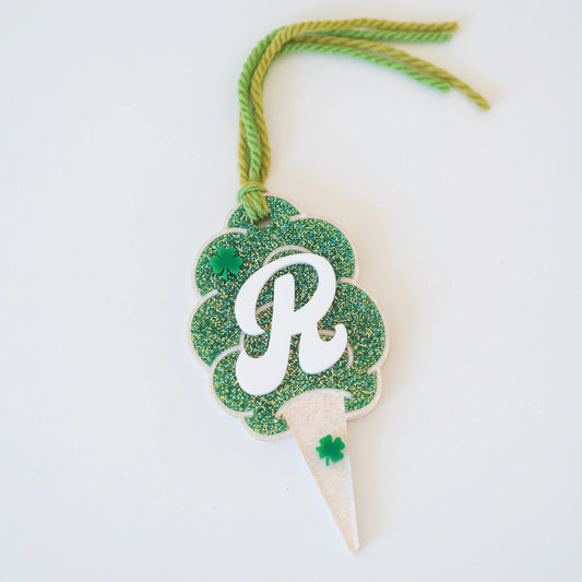 Personalized Cotton Candy Shamrock Tag Birch Bar + Co.