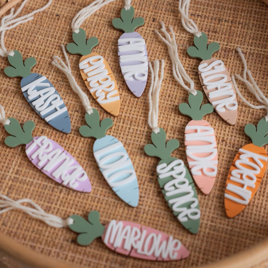 OG Personalized Carrot Basket Tag Birch Bar + Co. 