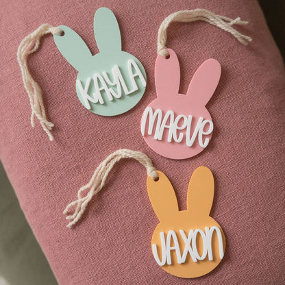 Personalized Name Bunny Basket Tag Birch Bar + Co. 