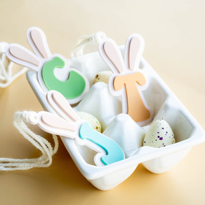 Personalized Initial Bunny Ear Tag Birch Bar + Co. 