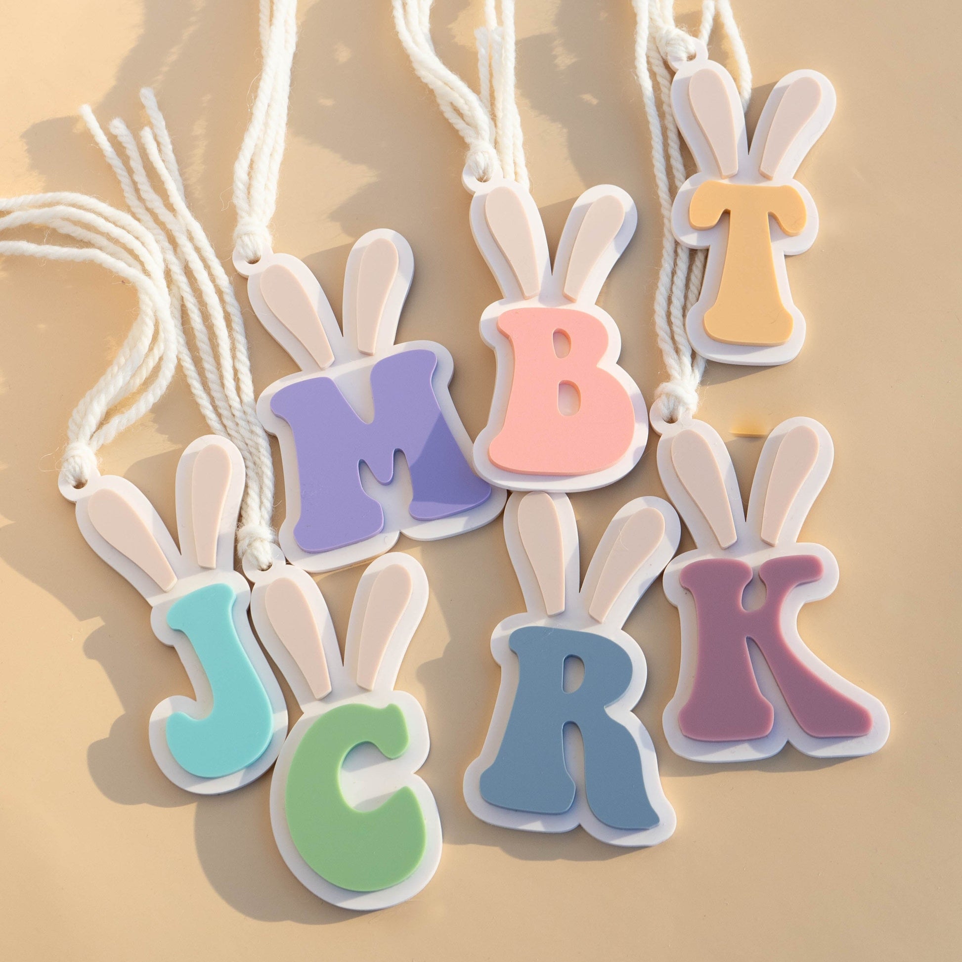 Personalized Initial Bunny Ear Tag Birch Bar + Co. 