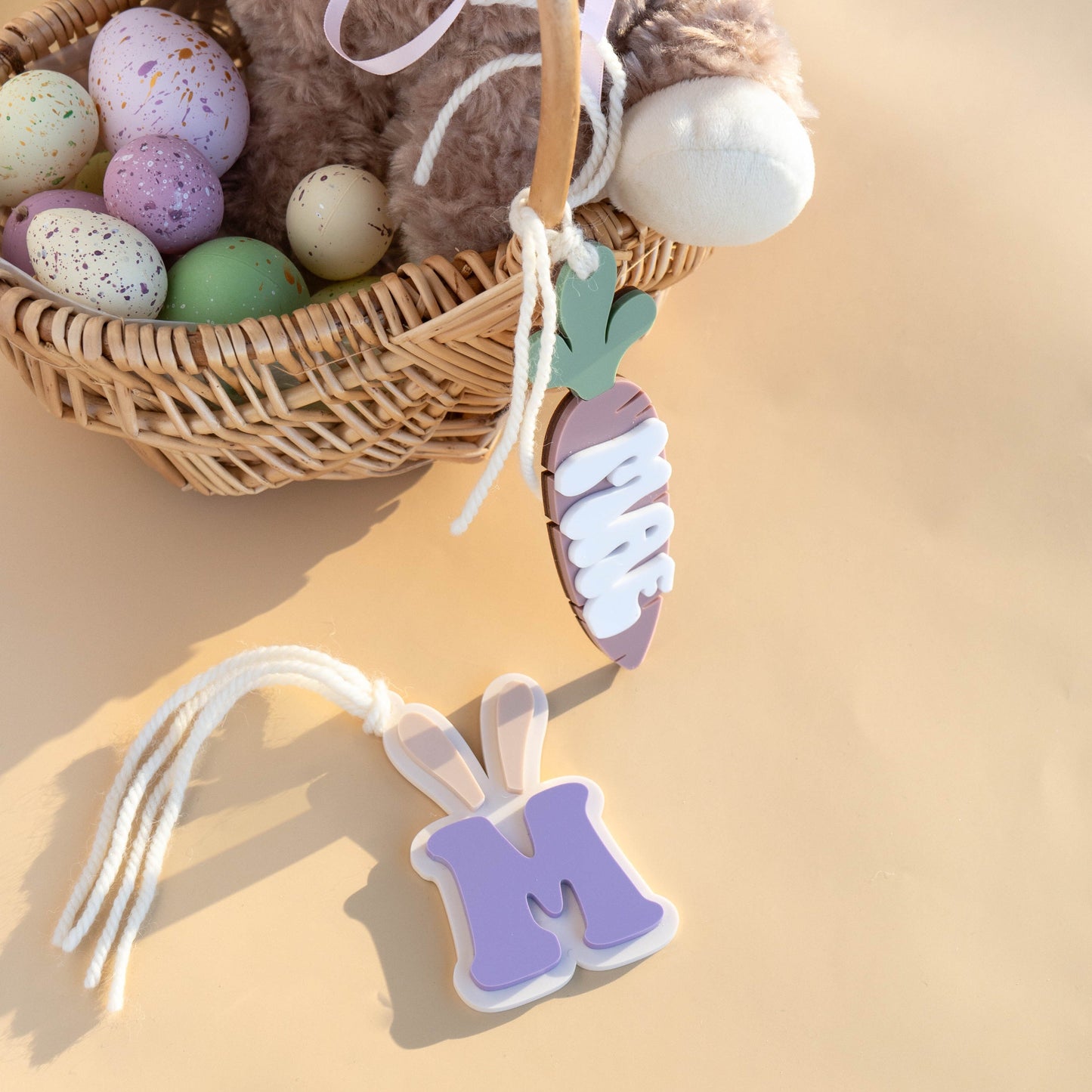 Personalized Initial Bunny Ear Tag Birch Bar + Co. 