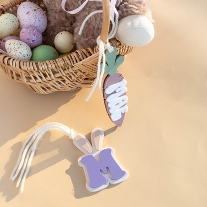 Personalized Initial Bunny Ear Tag Birch Bar + Co. 