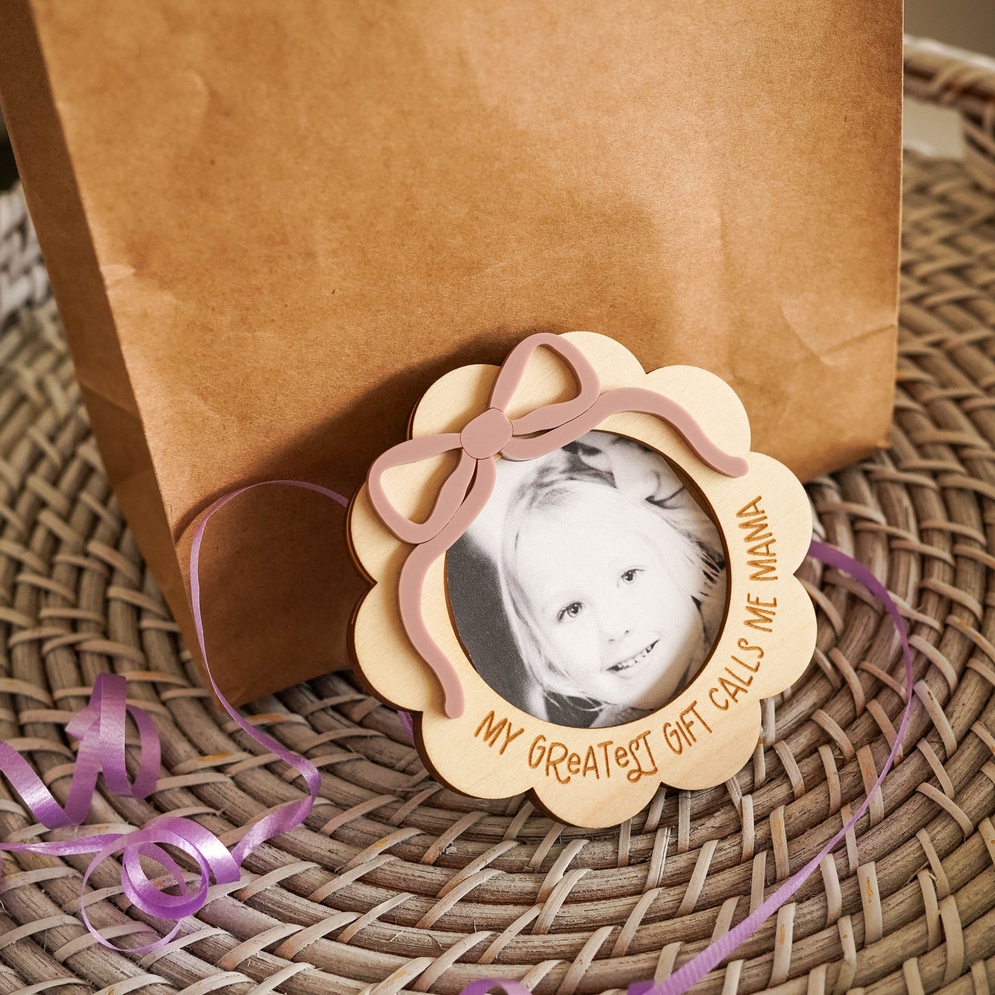 Personalized Mom Photo Frame Magnet Birch Bar + Co. 
