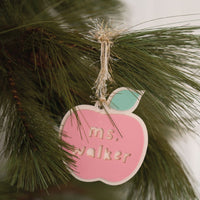 Personalized Teacher Apple Gift Tag Birch Bar + Co. 