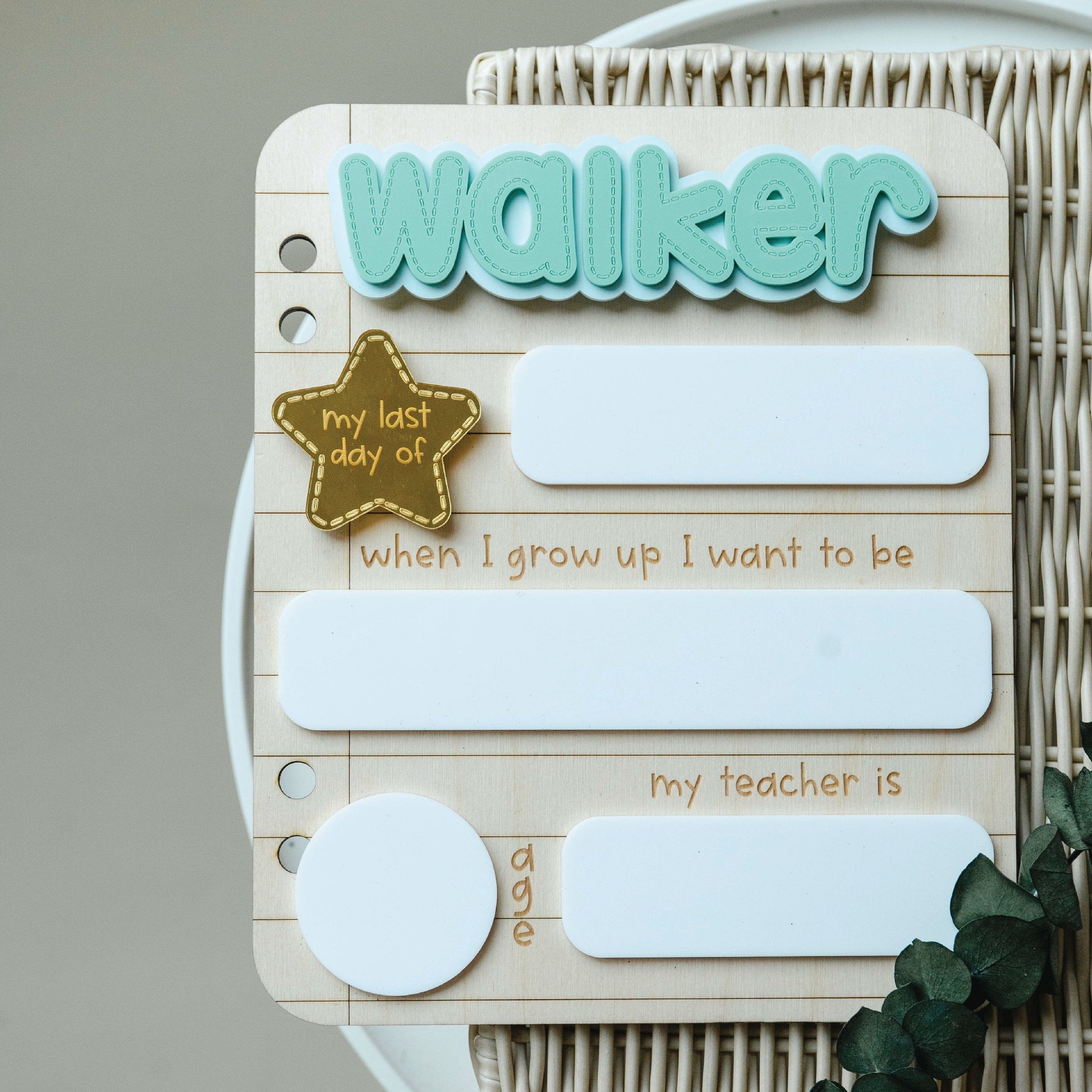 Back To School Board - Notebook Birch Bar + Co. 