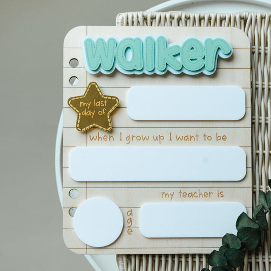 Back To School Board - Notebook Birch Bar + Co. 