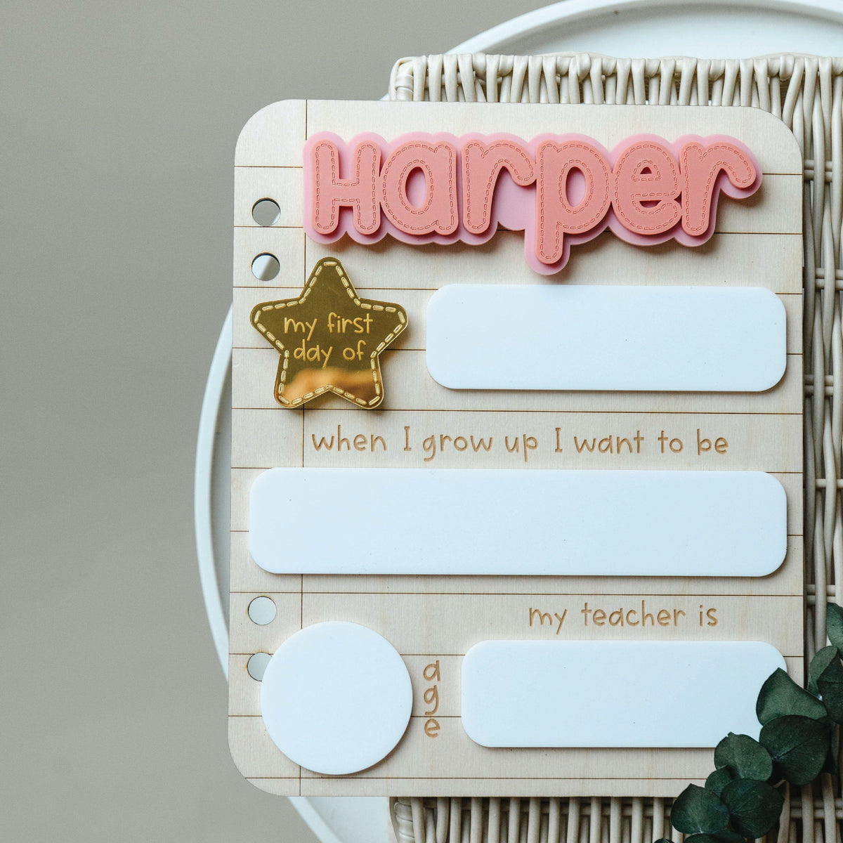 Back To School Board - Notebook Birch Bar + Co. 
