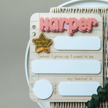 Back To School Board - Notebook Birch Bar + Co. 
