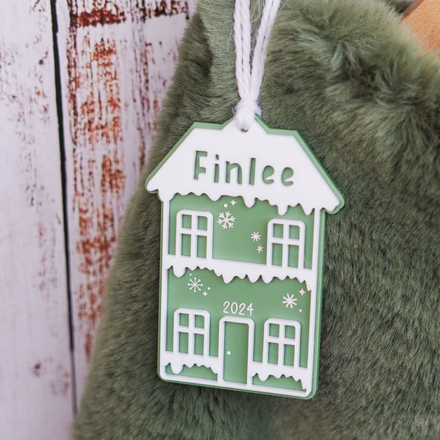 Gingerbread House 3D Stocking Tag Birch Bar + Co. 