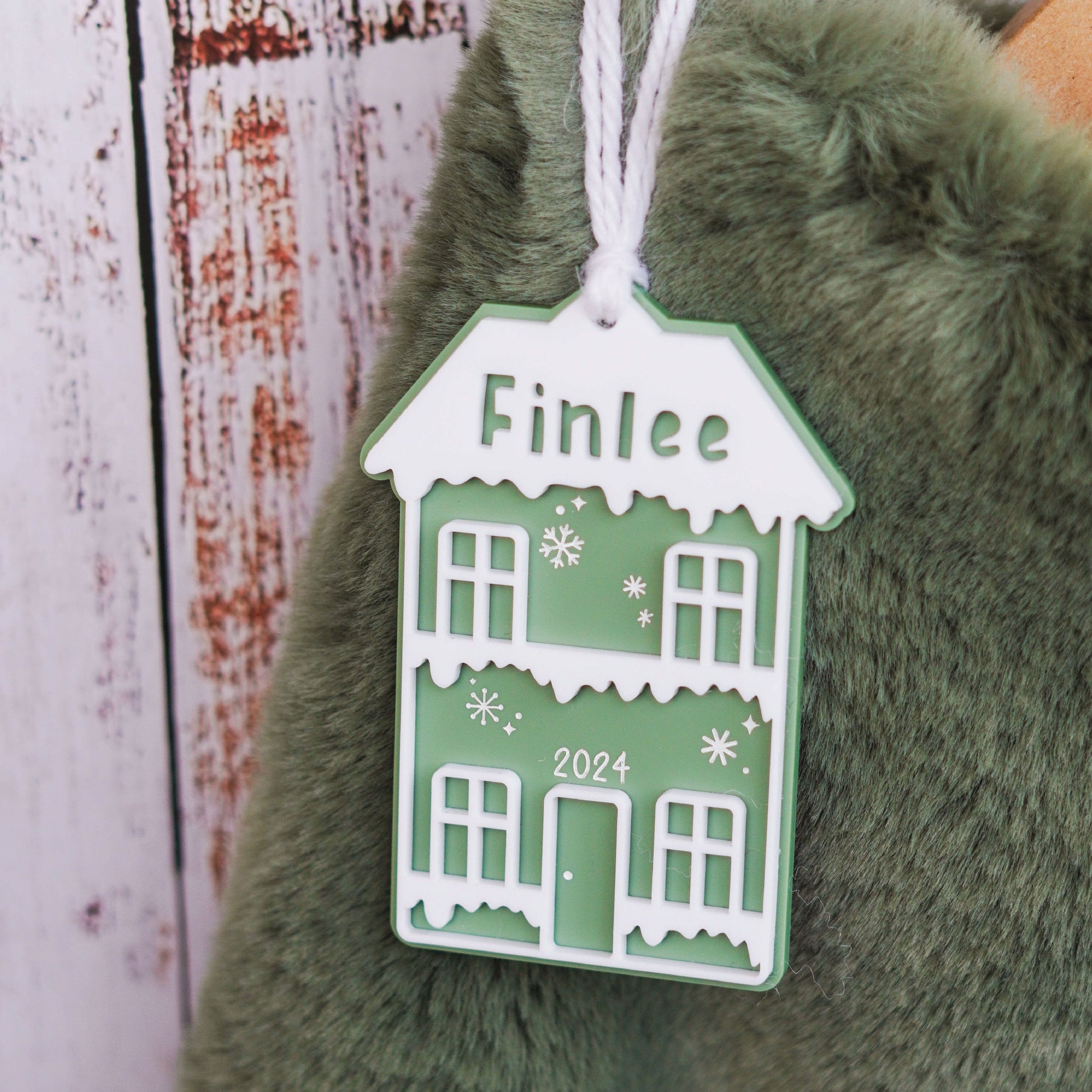 Gingerbread House 3D Stocking Tag Birch Bar + Co. 