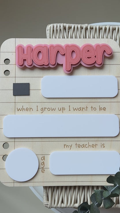 Back To School Board - Notebook