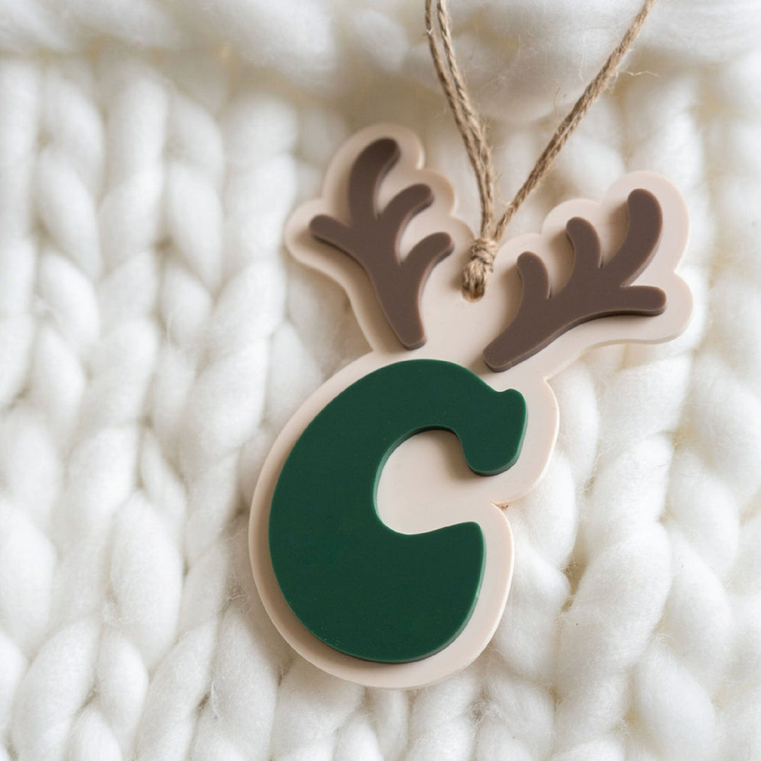 Personalized Reindeer Stocking Tag Birch Bar + Co. 