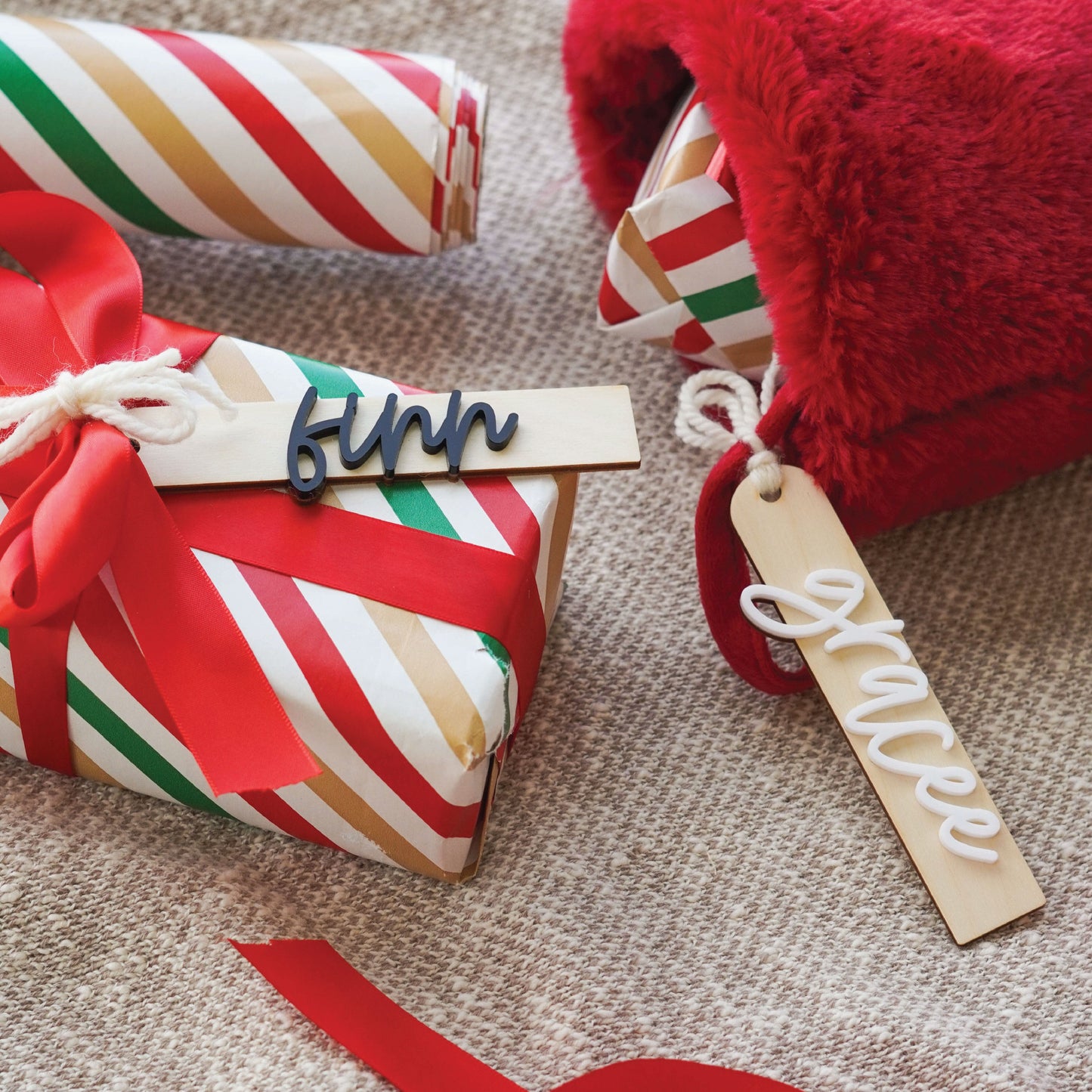 Personalized 3D Stocking Tags Birch Bar + Co. 