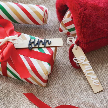 Personalized 3D Stocking Tags Birch Bar + Co. 