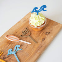 Surf's Up Acrylic Cupcake Toppers Birch Bar + Co. 