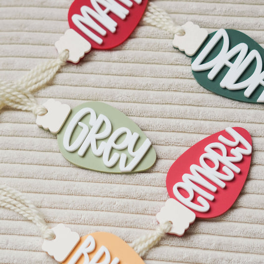 Personalized Vintage Bulb Ornament Birch Bar + Co. 