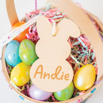 Personalized Wooden Bunny Tags Birch Bar + Co. 
