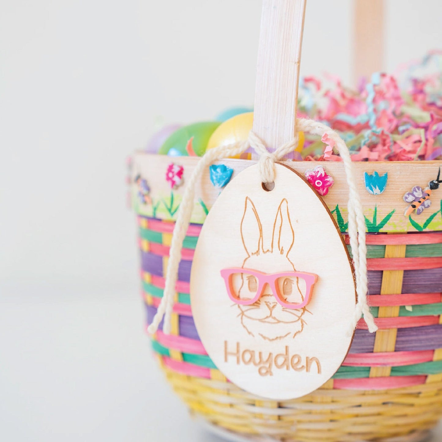 Personalized Bunny with Glasses Tag Birch Bar + Co. 