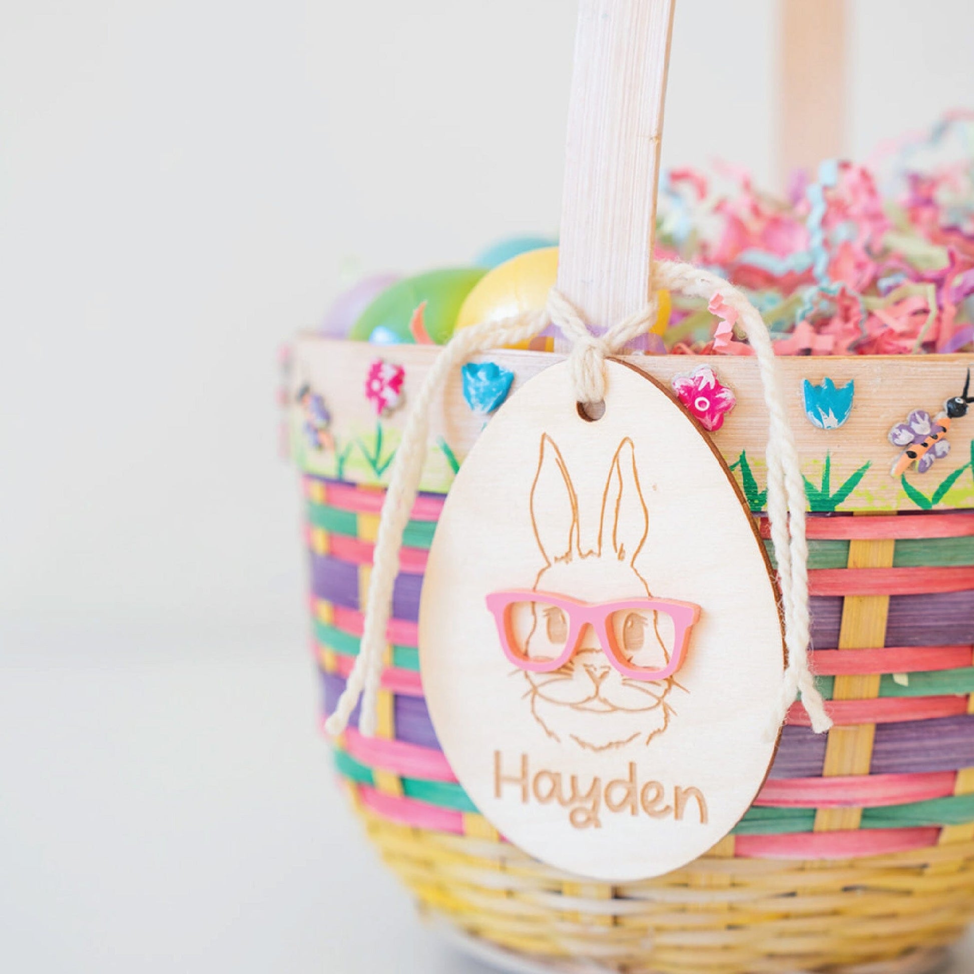 Personalized Bunny with Glasses Tag Birch Bar + Co. 