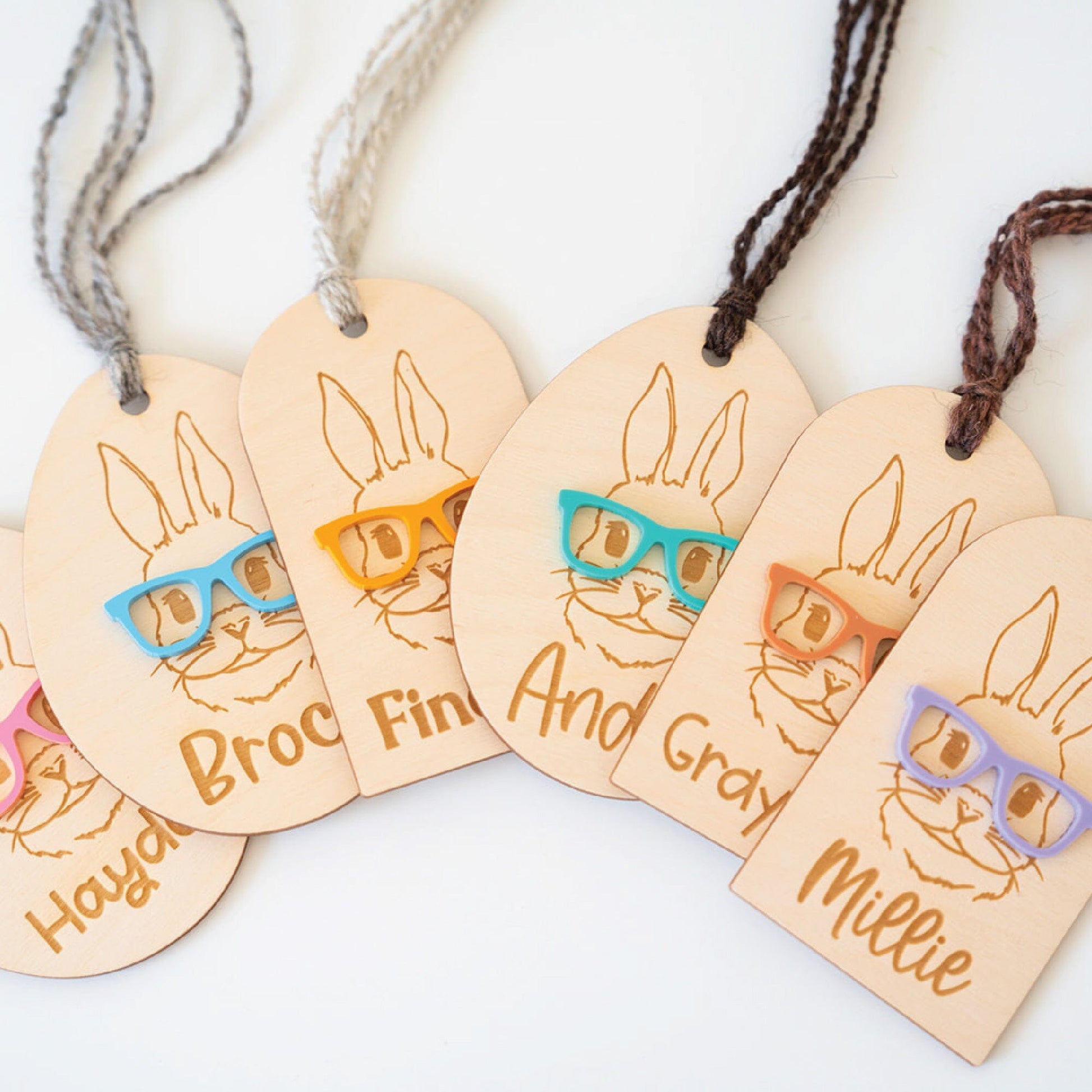 Personalized Bunny with Glasses Tag Birch Bar + Co. 