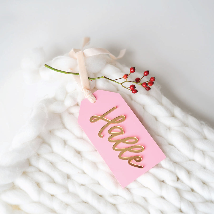 Personalized Christmas Stocking Acrylic Tags Birch Bar + Co. 