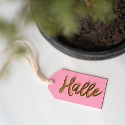 Personalized Christmas Stocking Acrylic Tags Birch Bar + Co. 