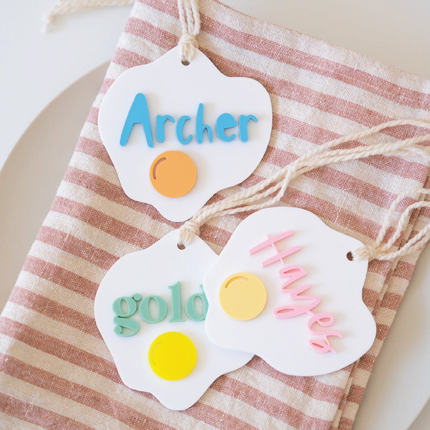 Easter Yolk Tag with Name Birch Bar + Co. 