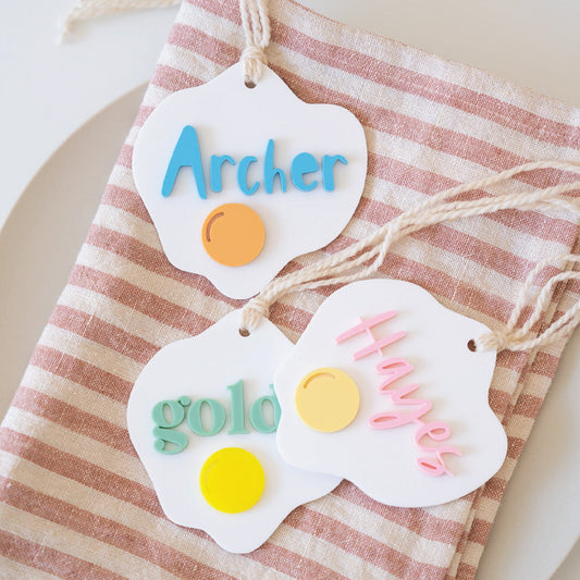 Easter Yolk Tag with Name Birch Bar + Co. 