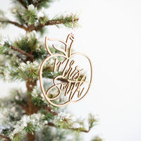 Teacher Apple Holiday Ornament Birch Bar + Co. 