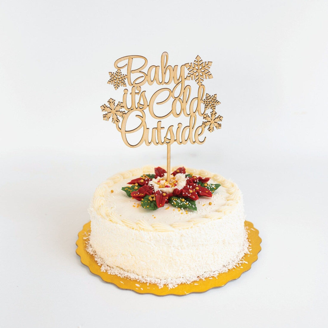 Baby It's Cold Outside Wood Cake Topper Birch Bar + Co. 