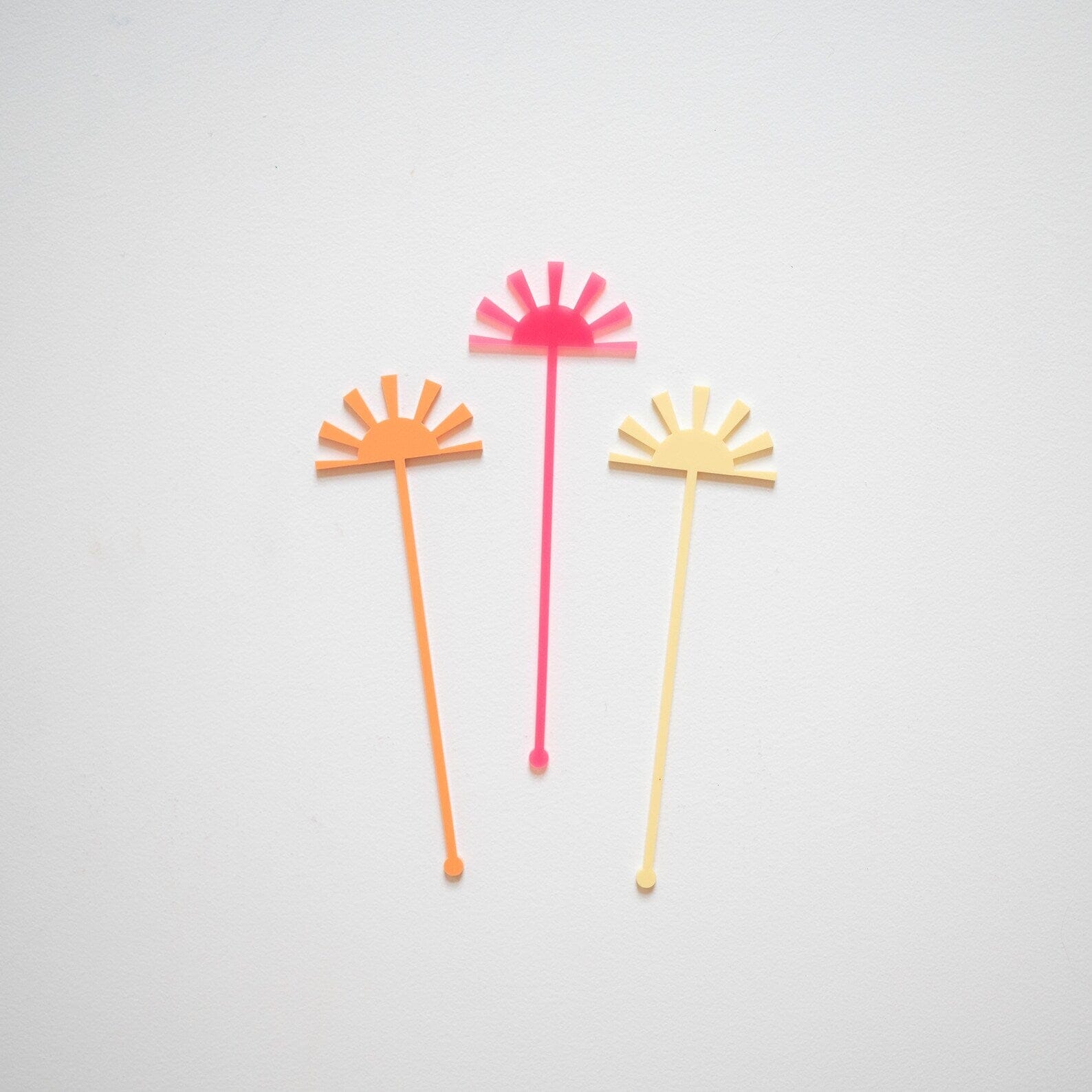 Sunshine Acrylic Swizzle Sticks Birch Bar + Co. 