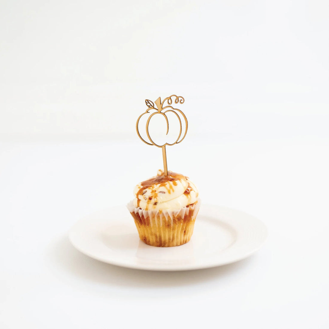 Pumpkin Wood Cupcake Toppers Birch Bar + Co. 