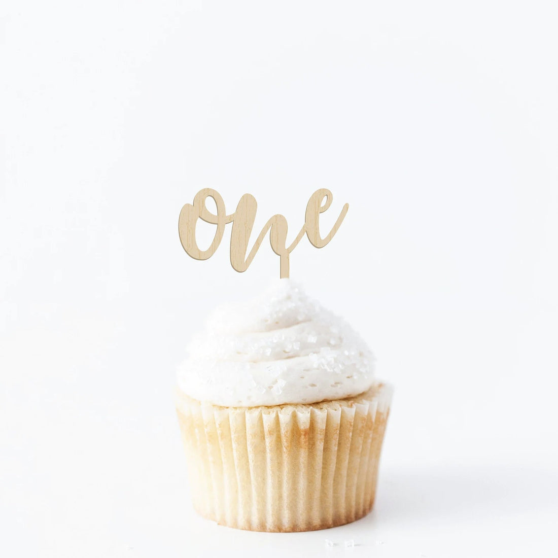 One Wood Cupcake Toppers Birch Bar + Co. 
