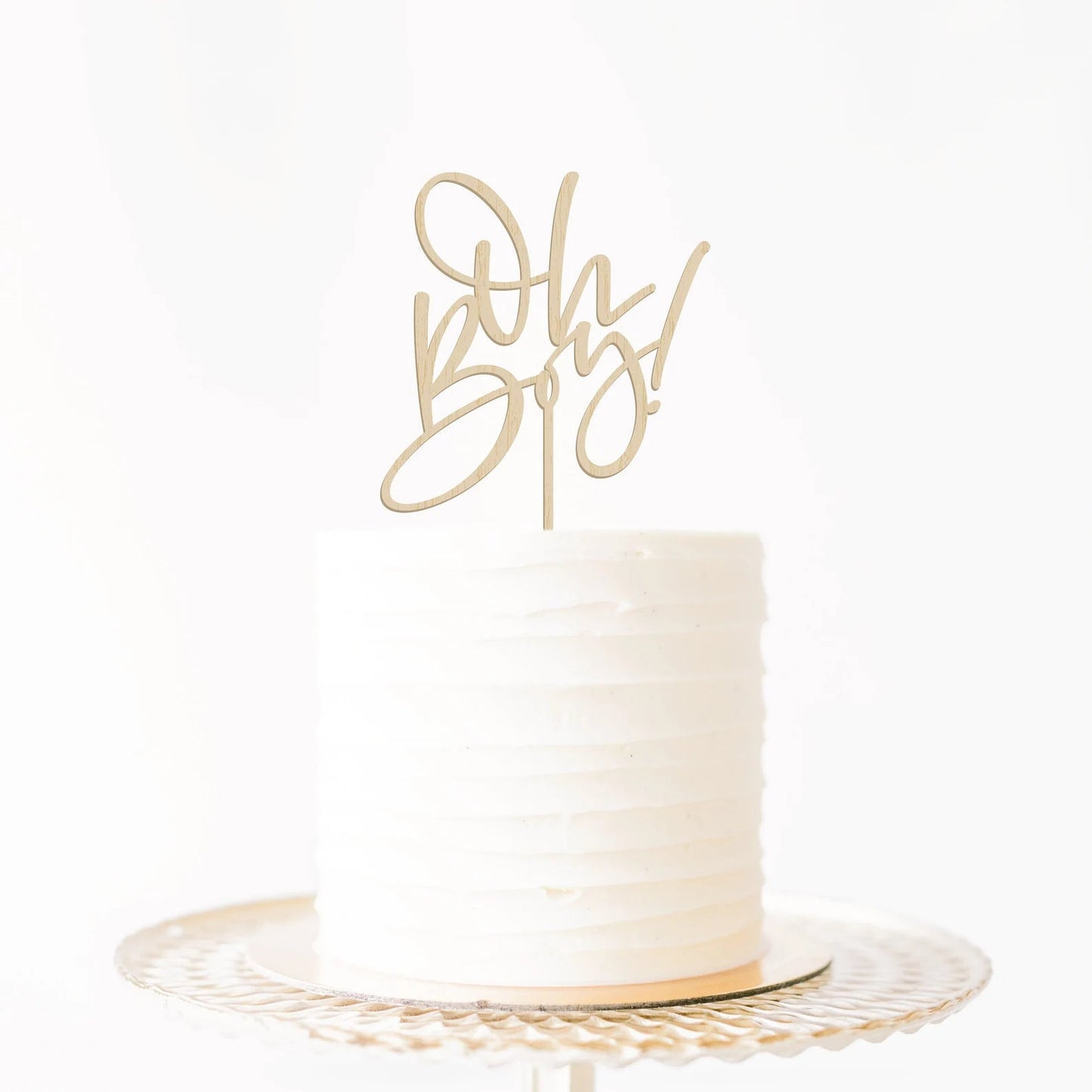 Oh Boy! Wood Cake Topper Birch Bar + Co. 