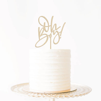 Oh Boy! Wood Cake Topper Birch Bar + Co. 