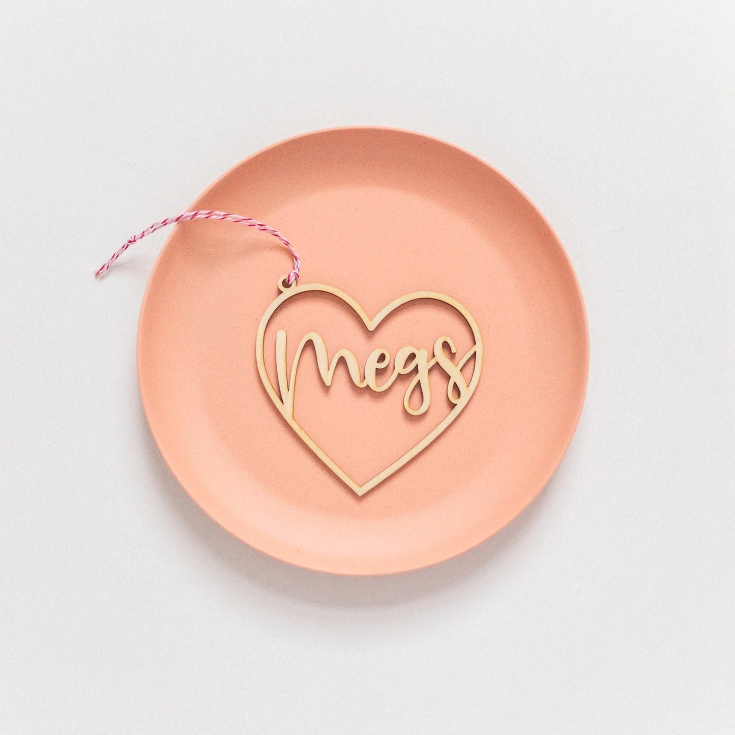Wood Personalized Heart Tags Birch Bar + Co. 