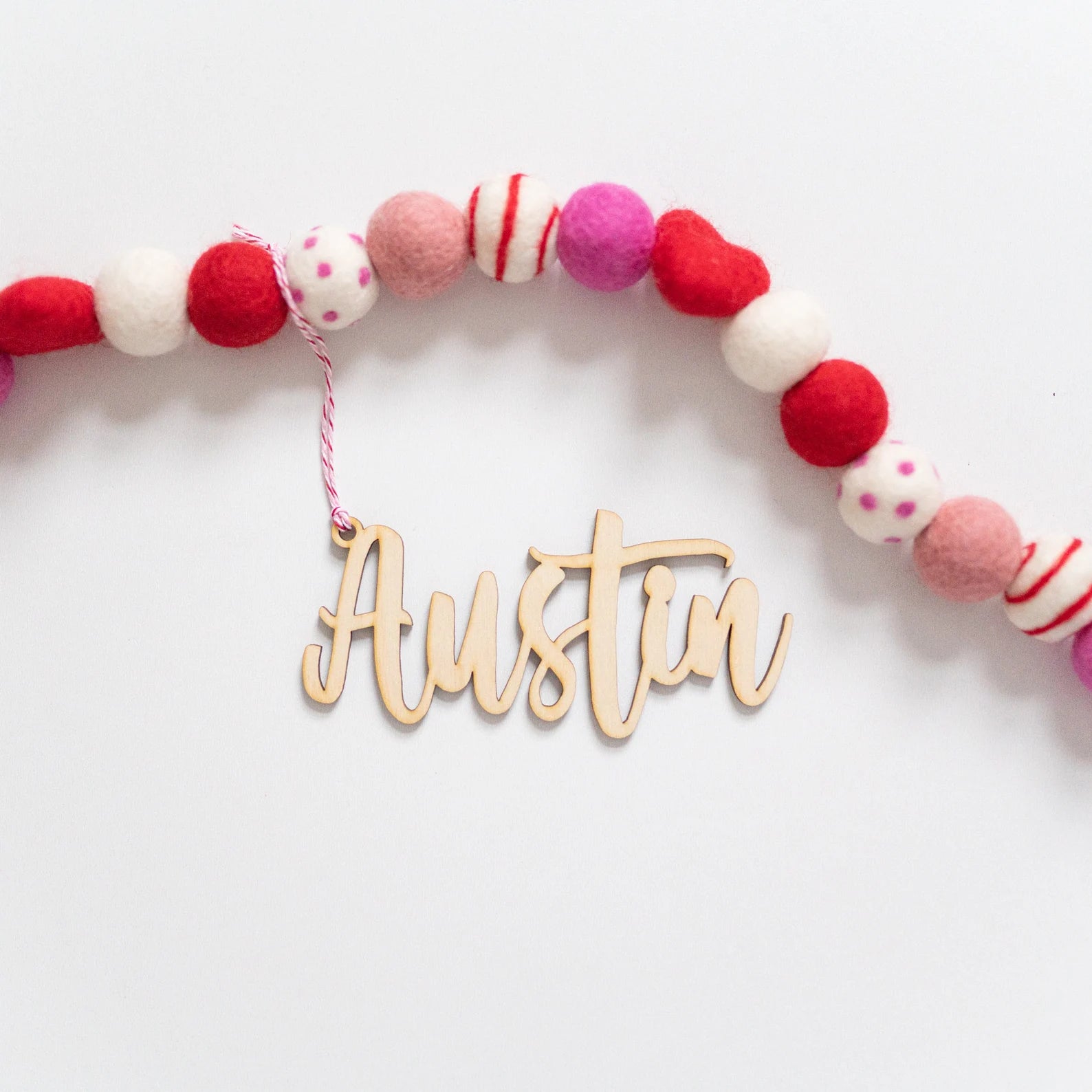 Wood Personalized Valentine's Tags Birch Bar + Co. 