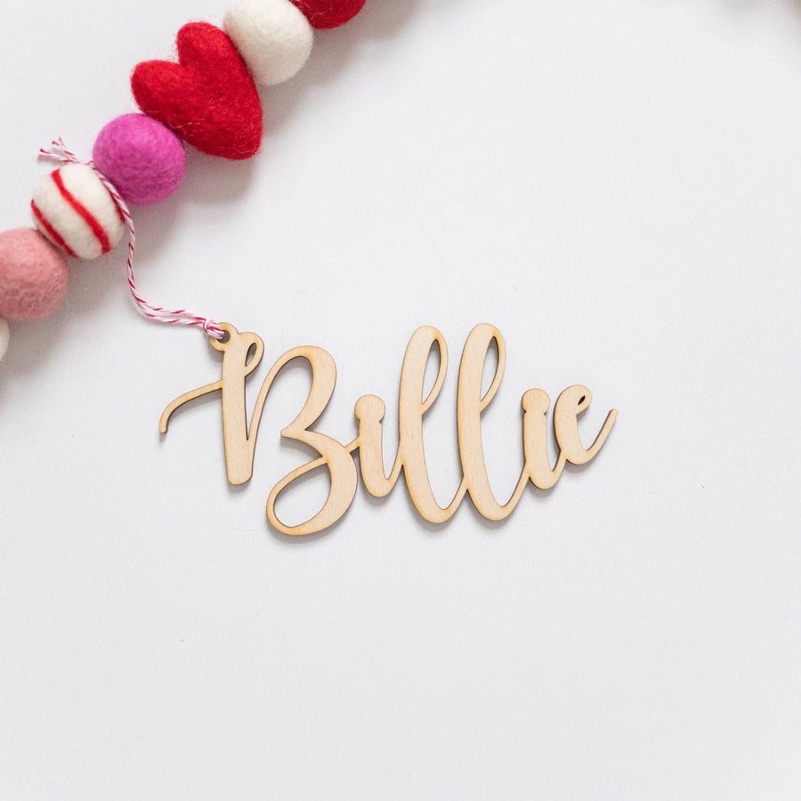 Wood Personalized Valentine's Tags Birch Bar + Co. 