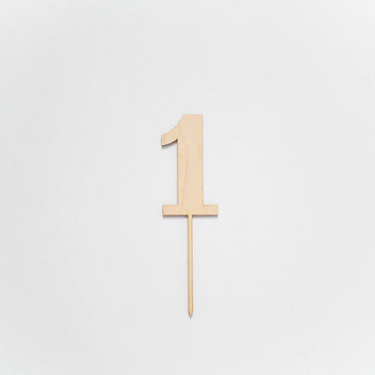 1st Birthday Wood Cake Topper Birch Bar + Co. 